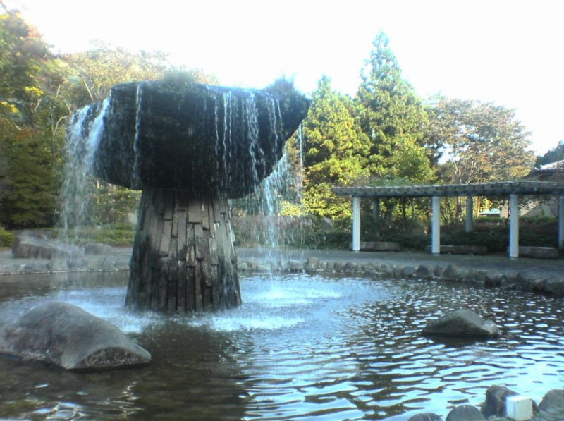 材木岩　噴水